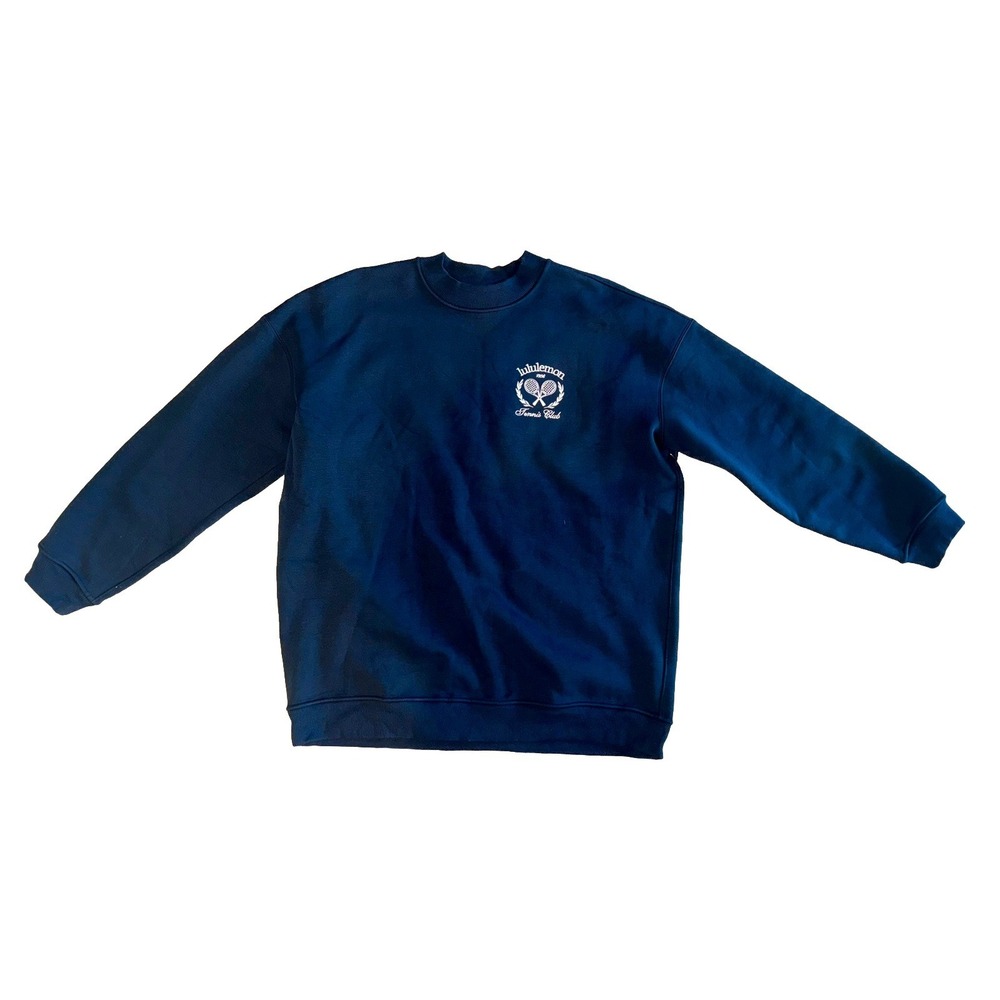 Lululemon Heavyweight Fleece‎ Pullover Tennis ClubTrue Navy size Large NWT
